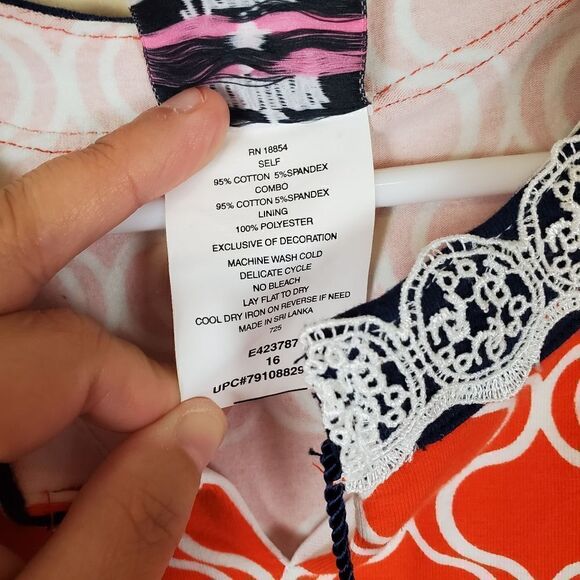 Counting Daisies Orange Printed Dress Size 16 Girls - Picture 6 of 7